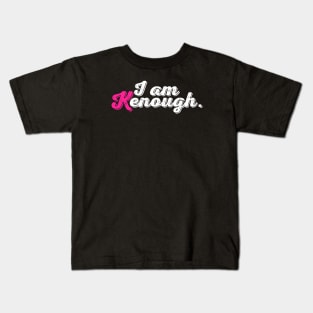 I Am Kenough - white pink Kids T-Shirt